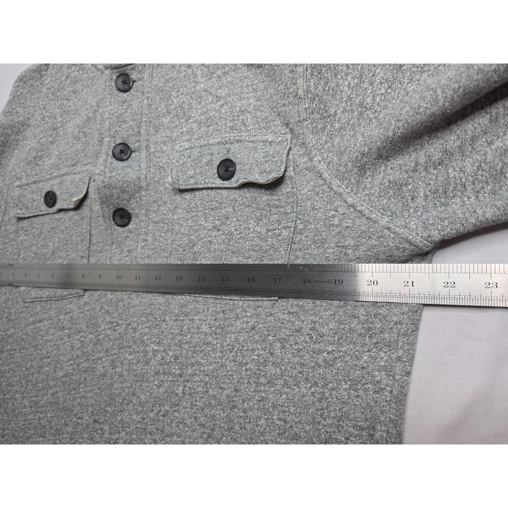 Banana Republic Hoodie Men's Medium Gray Cotton Fleece Lined Long Sleeve Casual - Picture 7 of 7